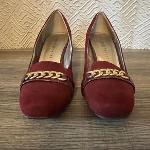 Karen Scott KS-PENNI Faux Suede Burgundy Heel Sz 6.5M